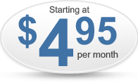 Starting at $4.95 per month